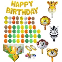 jungle animal birthday party safari party decor balloon with latex balloons forest animal balloons for children birthday decor