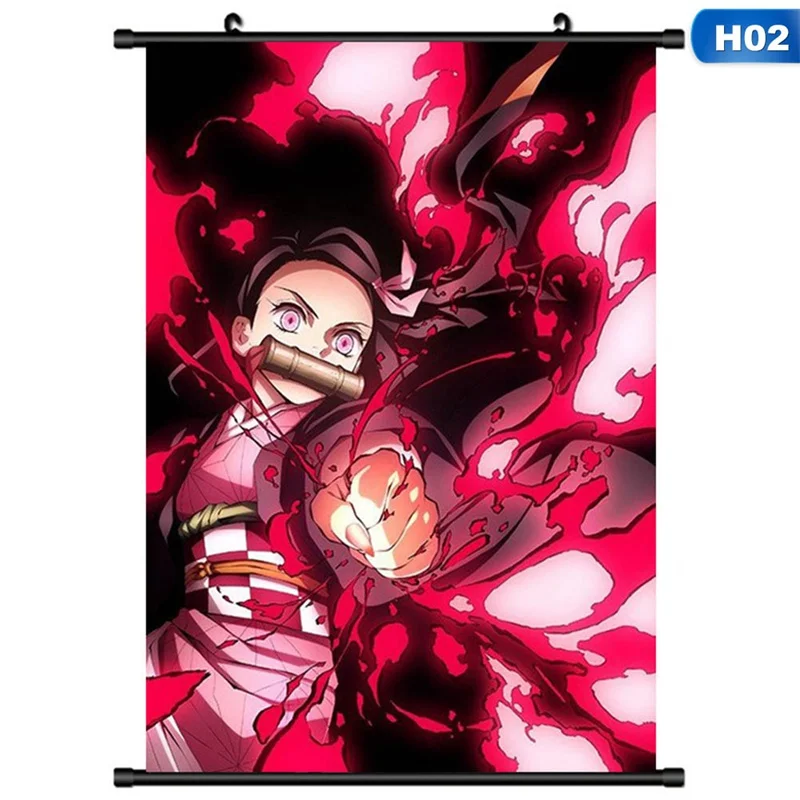 Настенный плакат с прокруткой японское аниме рассекающий демонов настенный