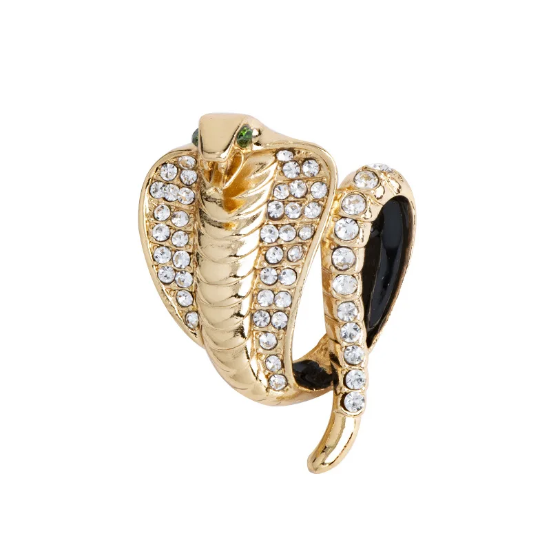 Модная брошь в виде змеи крыла из сплава булавка животного стразы на лацкан и