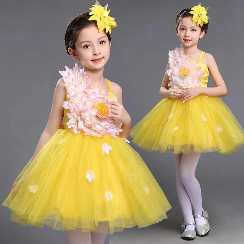 Детское рождественское платье для девочек с асимметричным вырезом и большим