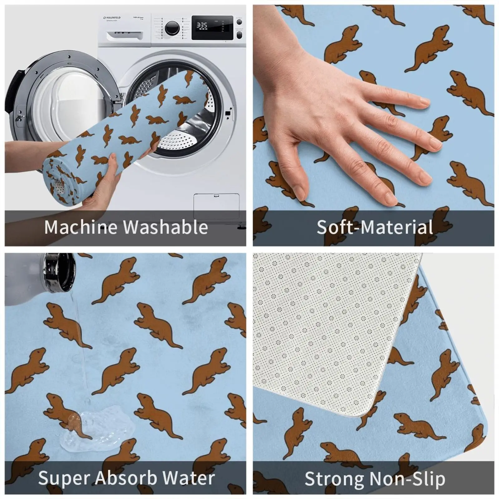 Милый коврик с принтом выдры подушка мягкие узоры узором вода тарка река океан
