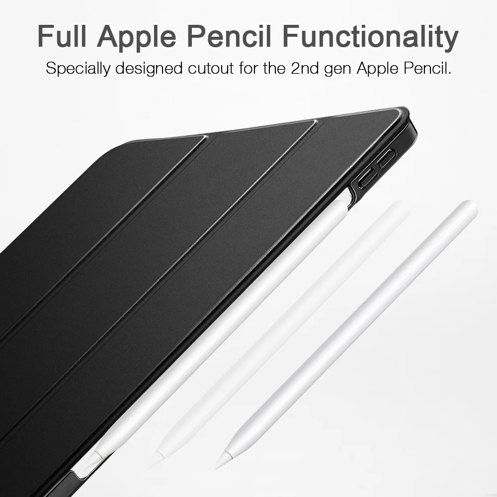 ESR Чехол для iPad Pro 11 чехол из искусственной кожи прозрачный PC задняя ультра тонкий легкий вес Trifold Smart Cover для iPad Pro 11