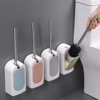 bathroom wall mounted toilet brush long handle no dead angle soft hair brushes quick draining cleaning brushes cleaning set