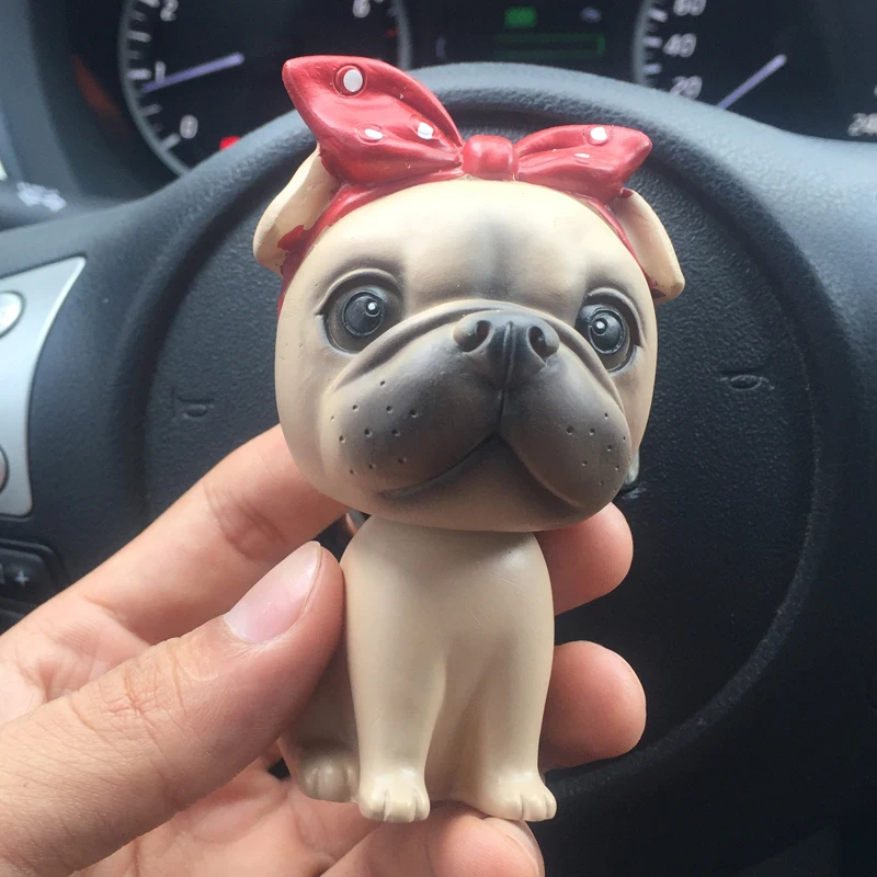 Cute Decor Car Interior Shaking Head Dog Doll Ornaments Automobiles Dashboard Nodding Toys Lovely Bobblehead Puppy Figurine | Автомобили и