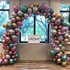 Шары воздушные, золотистыесеребристые, хром, 50100 шт., шары из латекса цвета металлик51012 дюйма