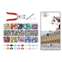 sewing accessories snap buttons sets tool kit prong ring button leather rivets buttons for clothing diy press stud fasteners