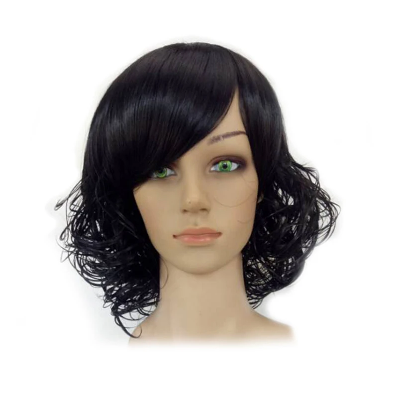 HAIRJOY Женские синтетические волосы парики Короткие вьющиеся блонд коричневый черный серый парик термостойкий