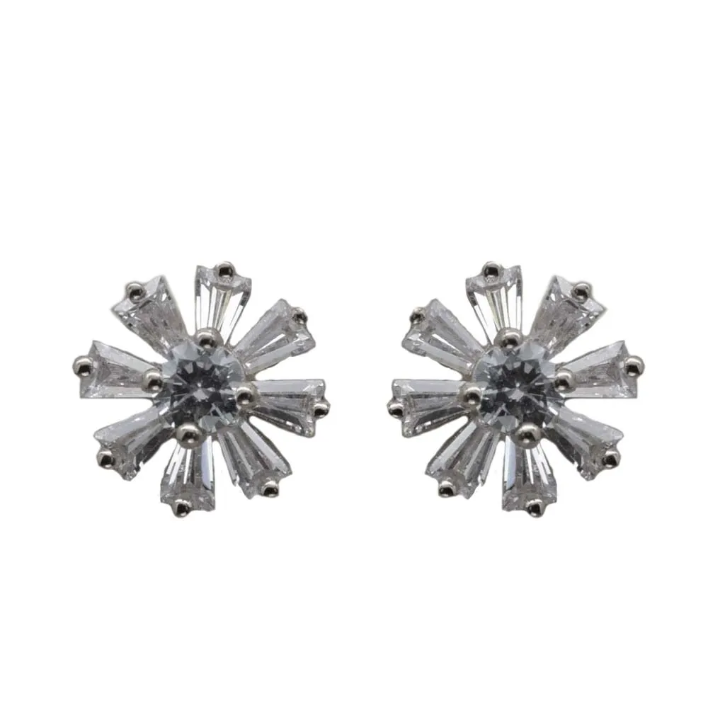 

2021 South Korea's exquisite fashion temperament, small flower earrings, celebrities, female inlaid zirconium earrings