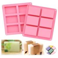 6hole square silicone mold cake baking pudding candy making supplies craft soap mold diy handmade decorating soap form tray mold