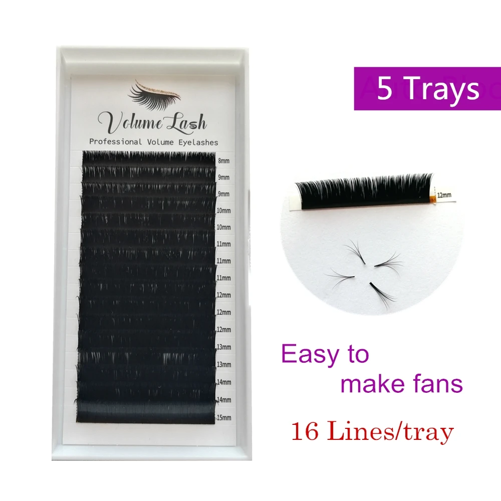 

Blooming Volume Eyelash Extensions 5 Trays Self Fanning Fast Makeup Lashes Easy Fans Automatic Auto Bloom Mix Length Eyelashes