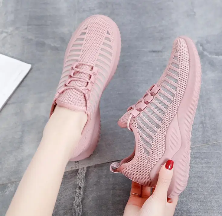 Модные Плетеные туфли на плоской подошве Новинка Дышащие носки Женская обувь для