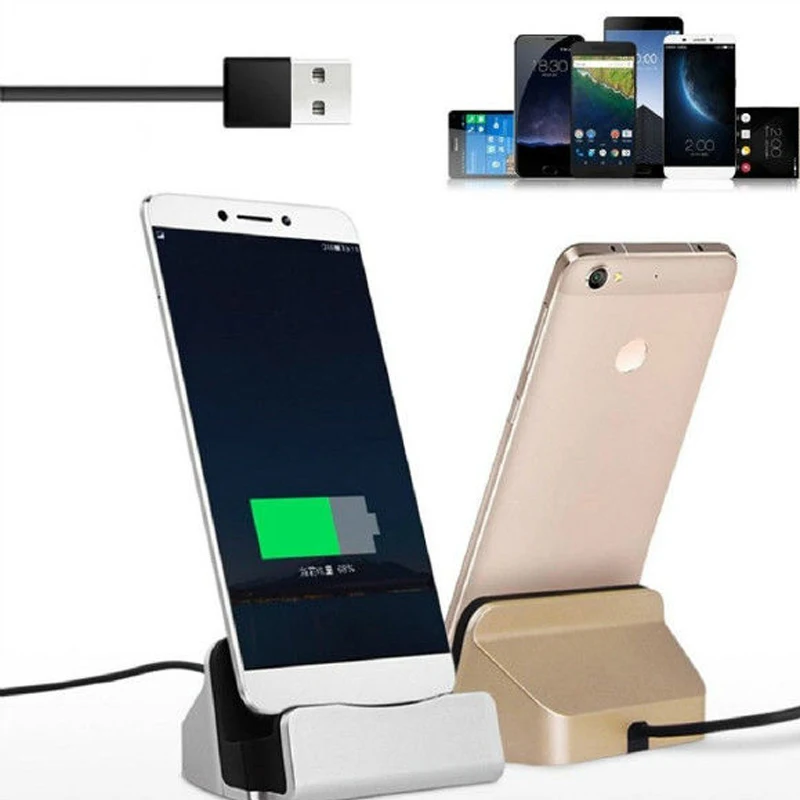 Док-станция для быстрой зарядки телефона USB-кабель передачи данных iPhone Huawei Xiaomi LG