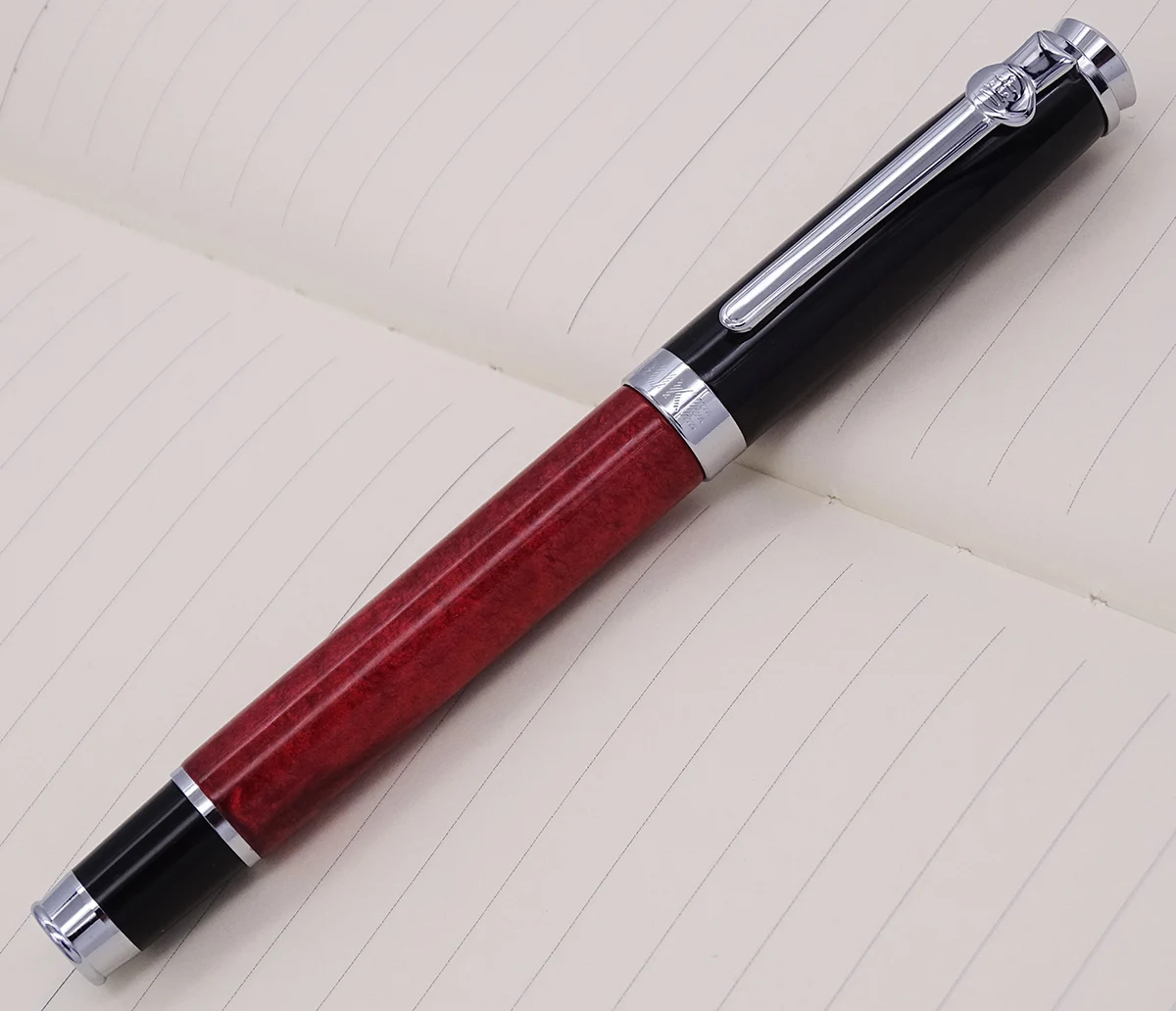

Duke Celluloid Fountain Pen Red Ink Pen Quicksand Leonardo Da Vinci Beautiful Gift Pen Medium Nib 0.6mm for Business Office