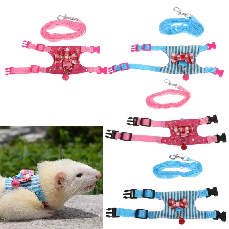 

Hamster Rabbit Harness Leash Set For Ferret Small Pet Chest Strap 95AA
