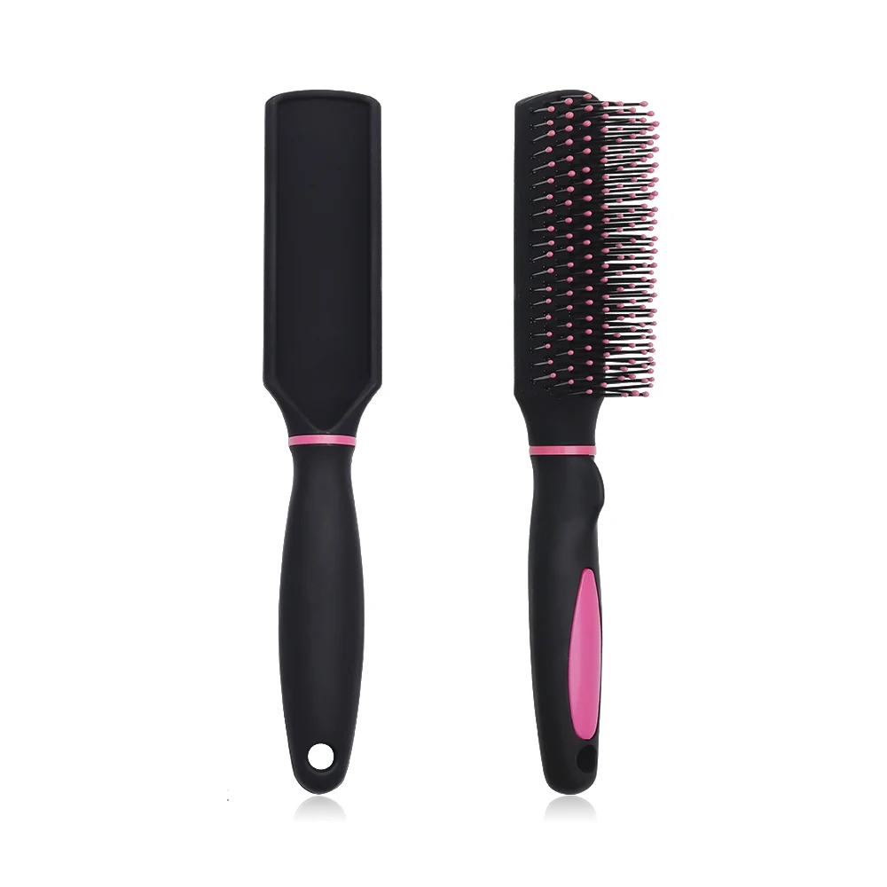 

New Hair Styling Brush Detangle Brush Salon Hairdressing Straight Curly Hair Comb Hair Brush Anti-static 9 Rows Wheat Straw