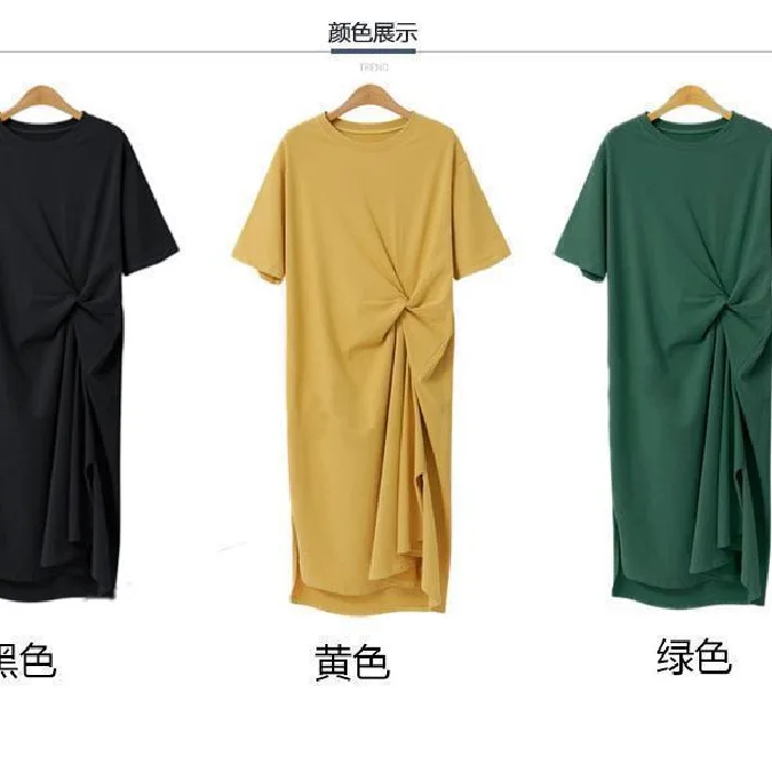 

2021 summer women's dress fashion casual loose large size short sleeve dress long dress Beach dress Party dresses