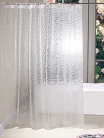3d eva clear shower curtain linerwater repellent shower curtain for bathroom shower stall water cube72 x 72 inches 12pc hooks