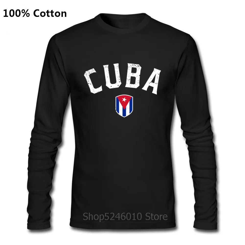 Футболка с национальным флагом Кубы для мужчин модная одежда высокого качества