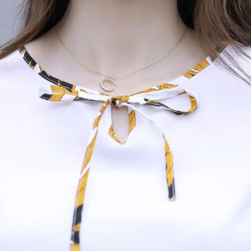 GEJIAN2019 летний комплект из двух предметов женские белые блузки Цветочные