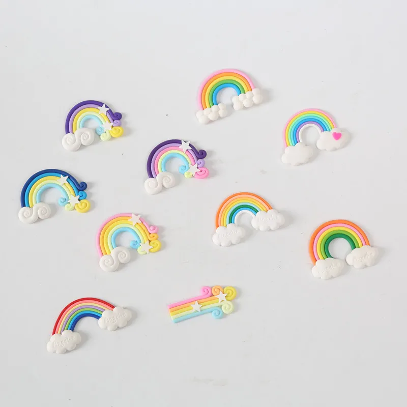 

Baby Shower 4 pcs/lot Small Rainbow Cloud Cake Topper Unique Birthday Cake Topper for Wedding Birthday Party Cake Decorations