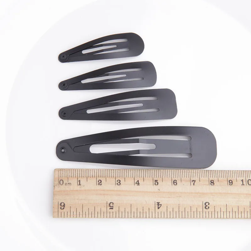 Черные/серебряные металлические зажимы для волос размером 3-9 см 15-30 шт. |
