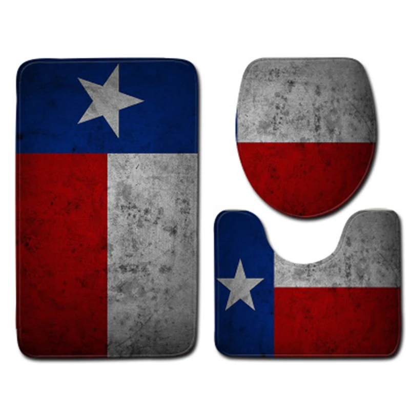 Набор современных фланелевых Противоскользящих ковриков для ванной с