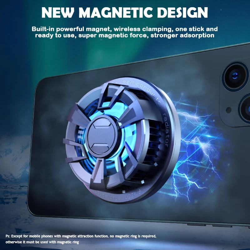 magnetic mobile phone cooler semiconductor portable tablet cooling fan holder ipad mute radiator for android iphone accessories free global shipping
