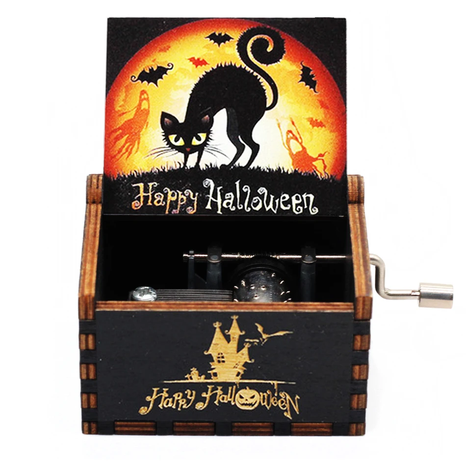 Деревянная Музыкальная шкатулка на Хэллоуин аниме убийца демонов атака титанов