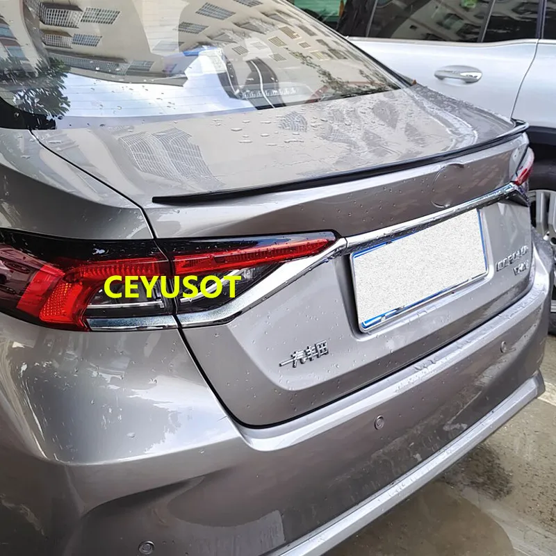 

CEYUSOT для V спойлер, аксессуары новый Toyota Corolla PU материал багажник автомобиля задняя губа черное крыло хвост кузова Комплект ремонт 2019 2020 21