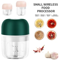 electric garlic chopper mini portable food chopper wireless food mincer for ginger onion vegetable meat nut kitchen accessories