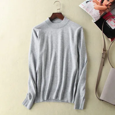 

Cashmere Cotton Blend Half Turtleneck Sweater 2020 Autumn Winter Soft Comfortable Warm Pullover Sweater Women Jumper Pull Femme