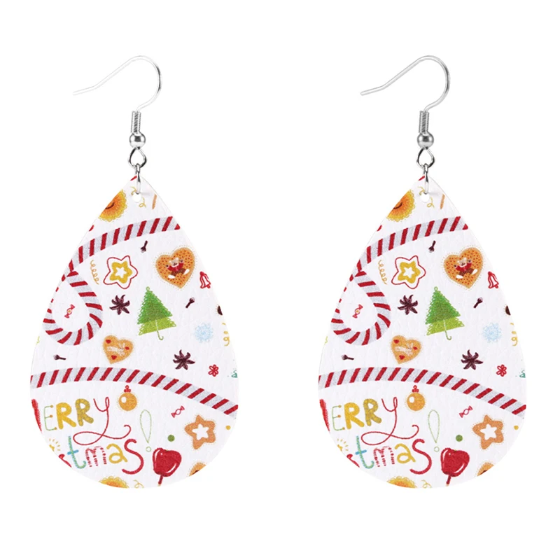 Серьги в рождественском стиле женские рождественские кожаные серьги с оленем