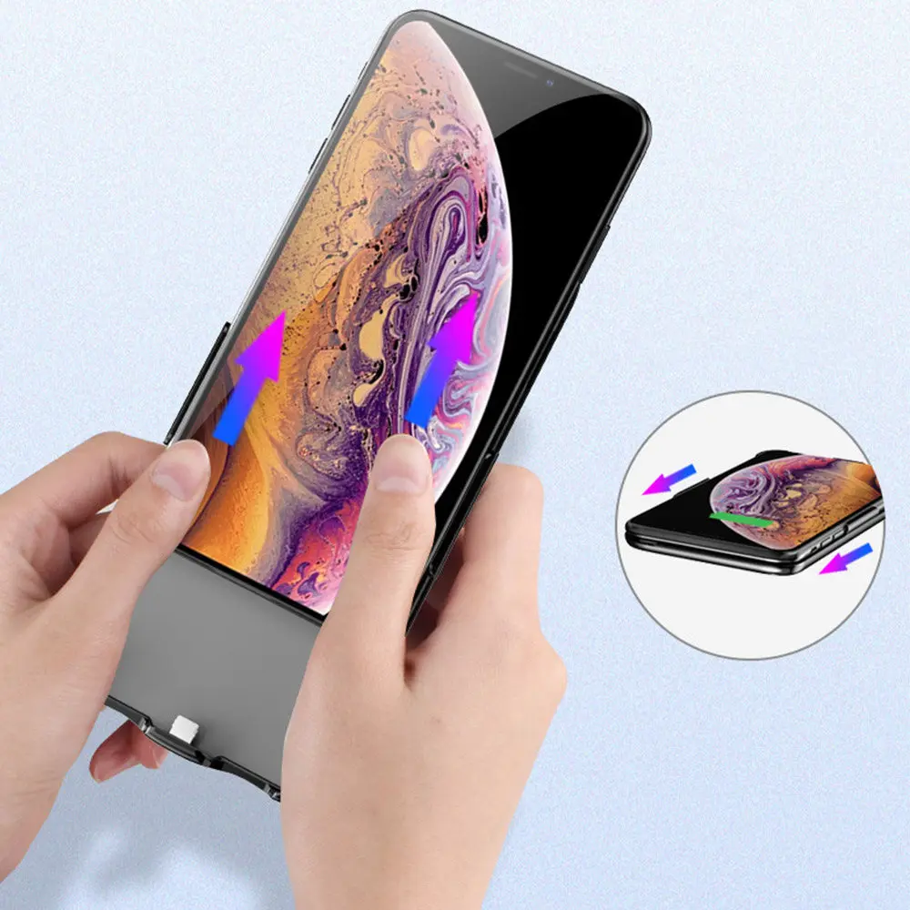 6000 Mah Power Case For Apple Iphone XR XS Max Battery Charger Digital Display Backup Cover Pack Smart Bank |