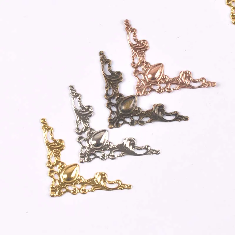 20 шт. серебристые/золотистые/бронзовые металлические защитные углы для книг