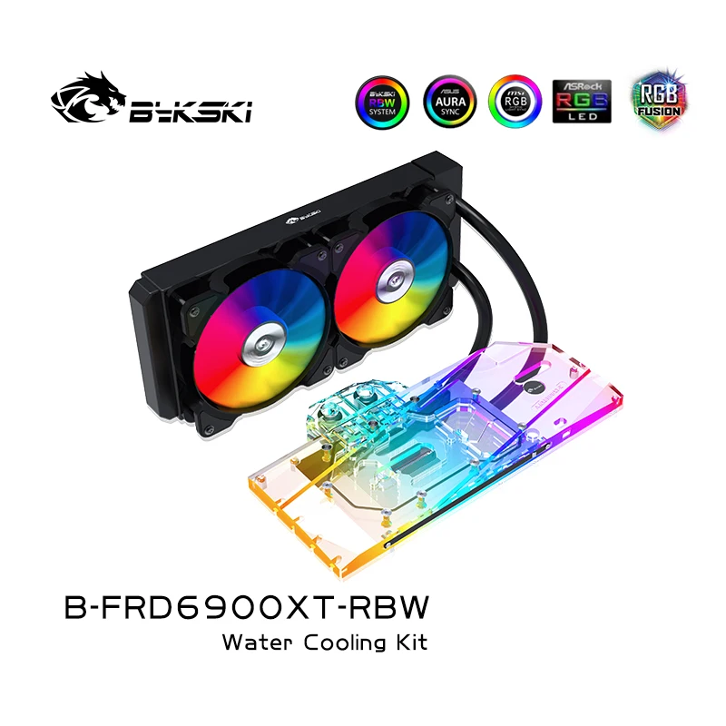 

Bykski AIO Integrated GPU cooler water Block For AMD Founders Edition RX6900XT,RX6800XT,RX6800 Water Cooling Kit B-FRD6900XT-RBW