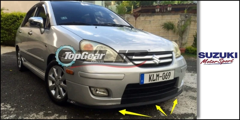 Дефлектор губ бампера для Suzuki Aerio/Liana передняя юбка спойлера фанатов TopGear