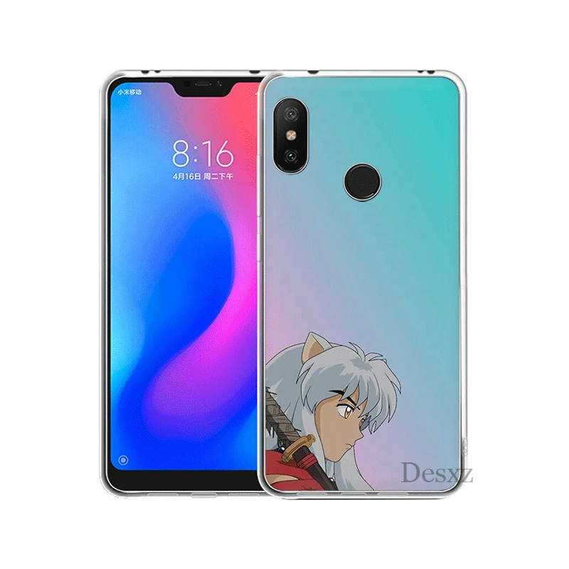 Чехол для Xiaomi Mi 5 мобильного телефона 5S 6 Mix 2S 8 A1 A2 5X 6X Lite F1 9T MAX 3 A3 Pro CC9 CC9E Cover InuYasha |