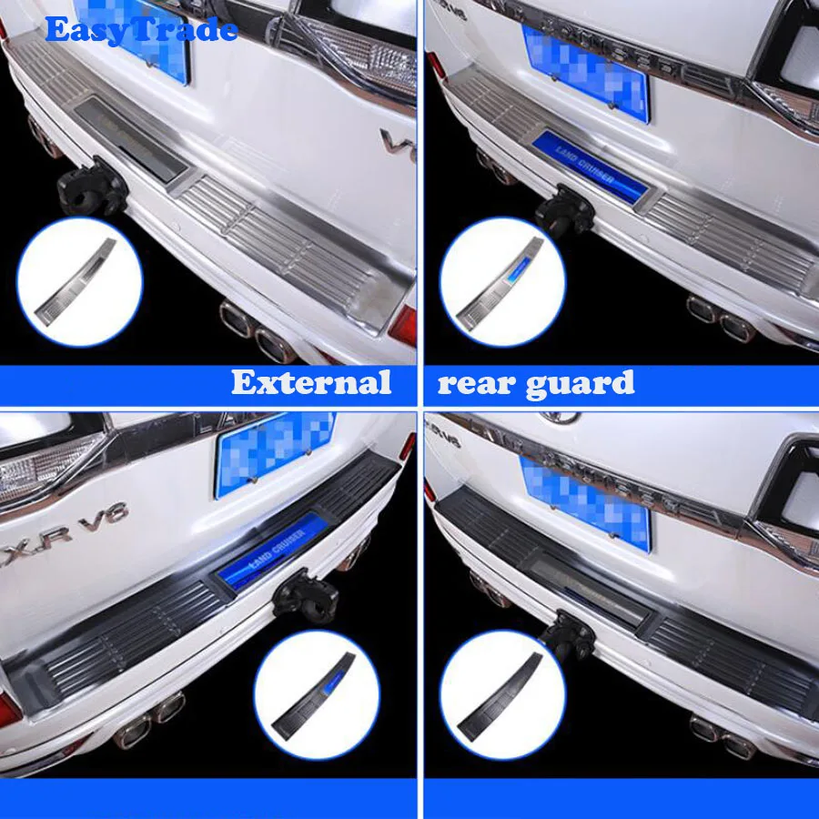 Для Toyota Land Cruiser 2008- аксессуары Автомобильная задняя защитная решетка порог для багажника Защитная панель для автостайлинга