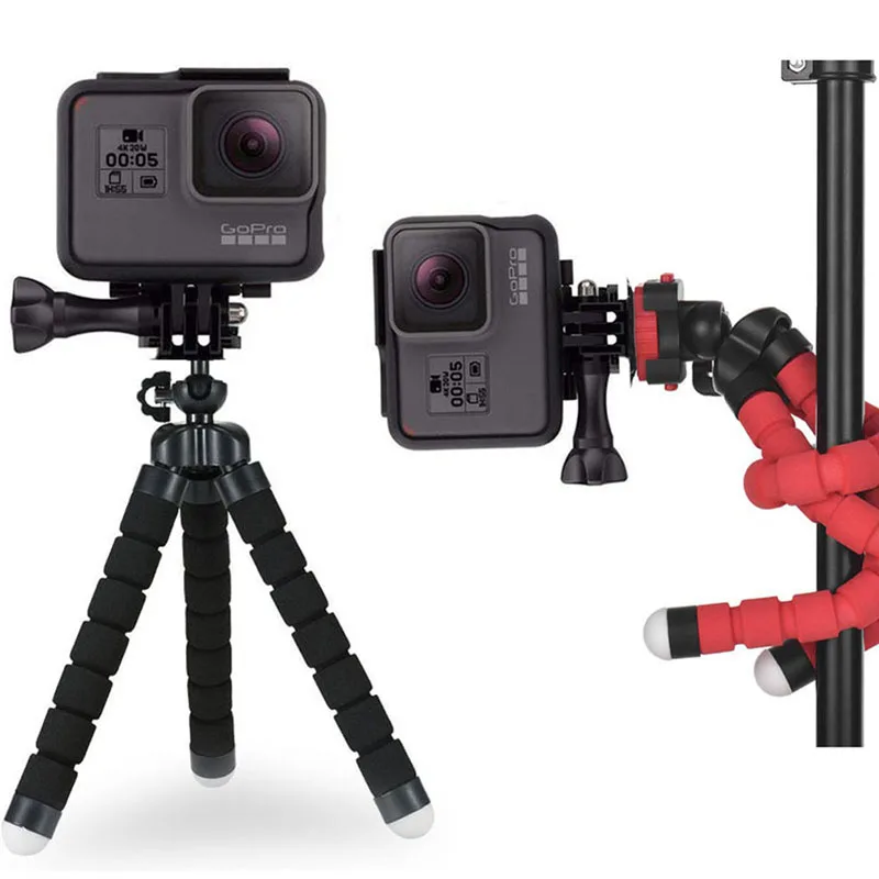 Гибкая палка для селфи, монопод, осьминог, штатив, держатель для GoPro, IPhone, камеры, телефона, автомобиля, велосипеда, универсальный