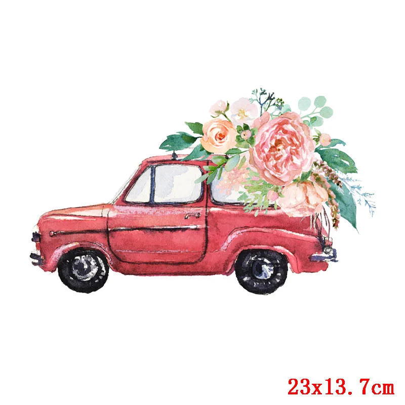 DIY виниловые хиппи локомотив патч железо на переноске для одежды автомобиль