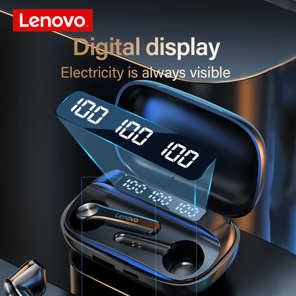 Беспроводные наушники lenovo tws вкладыши с поддержкой bluetooth спортивные