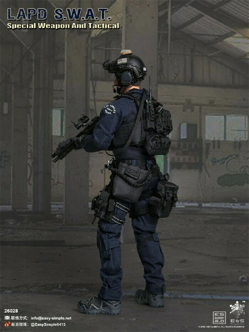 Полный набор 1/6 весы легок и прост ES 26028 Лос Анджелеса SWAT специальное оружие