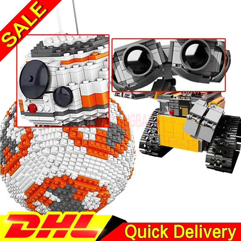 LELE 35020 Звездные войны конечной коллектор BB8 робот LP 16003 WALL E идеи модель