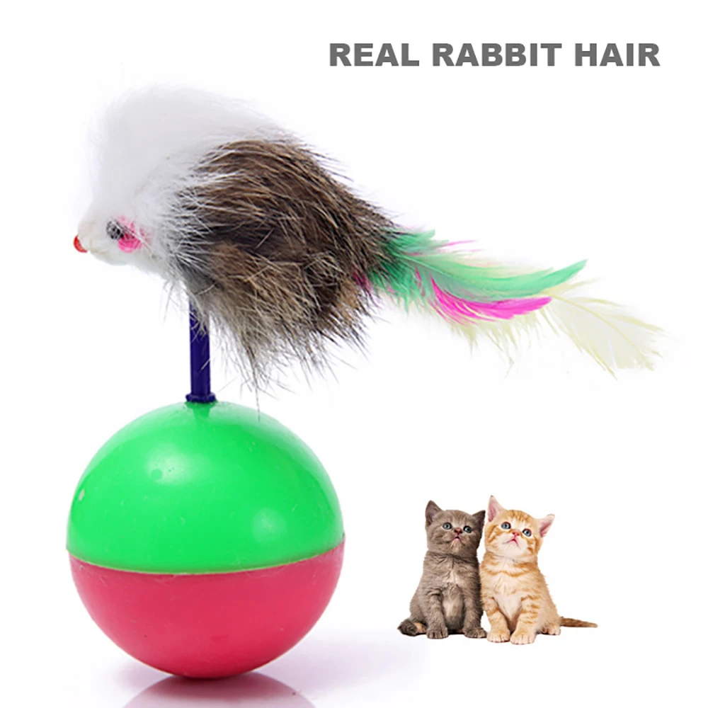 Новое поступление прочные игрушки для кошек Mimi любимая меховая мышь неваляшка