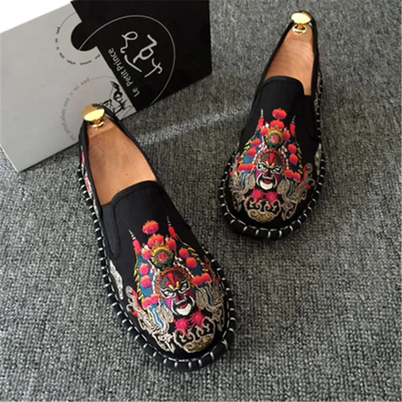 Кеды мужские и женские с вышивкой Вулканизированная подошва холщовые кроссовки