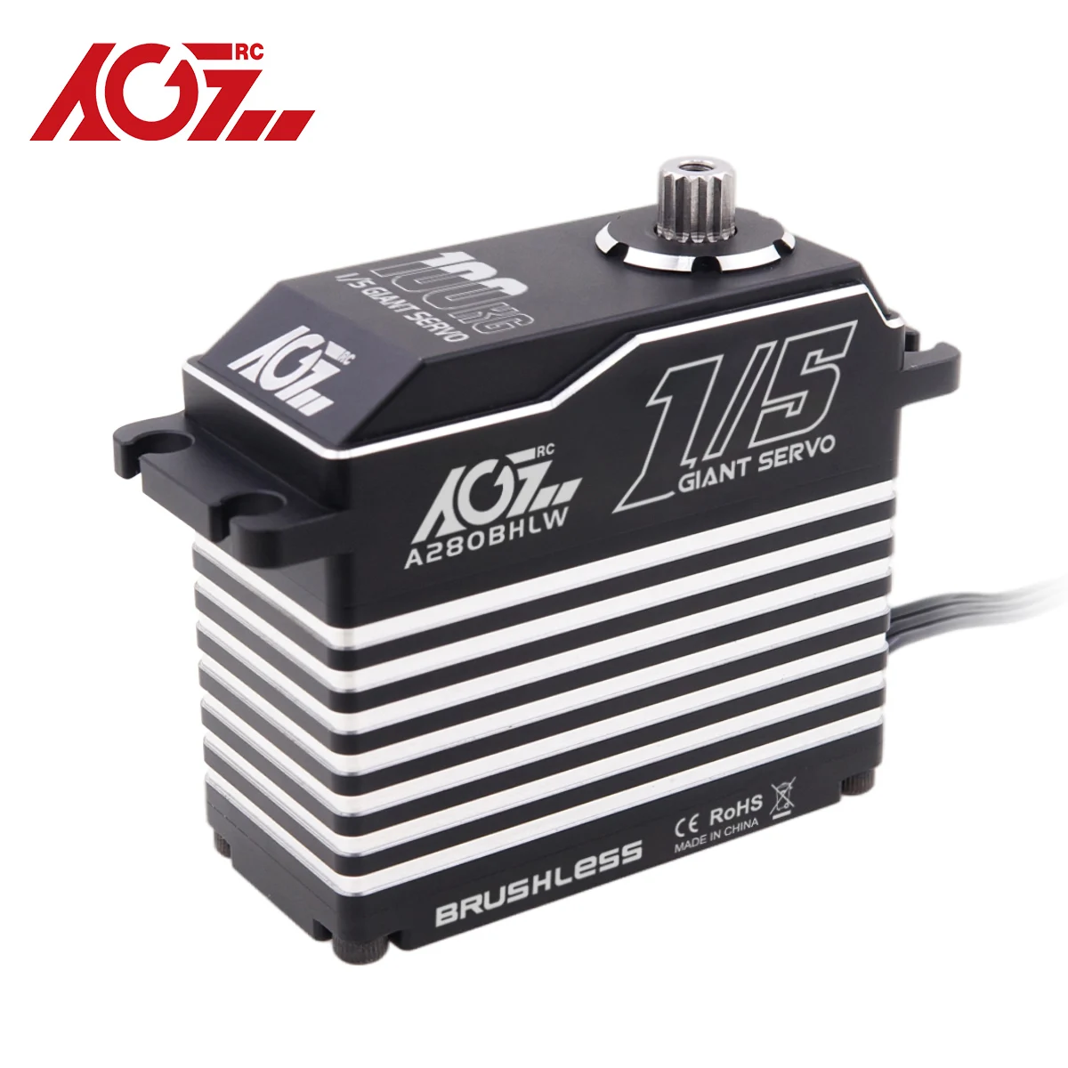 

AGFRC A280BHLW CNC Case Steel Gear Programmable 100KG 0.110Sec Superb Torque Brushless Waterproof Giant Monster Servo For 1/5