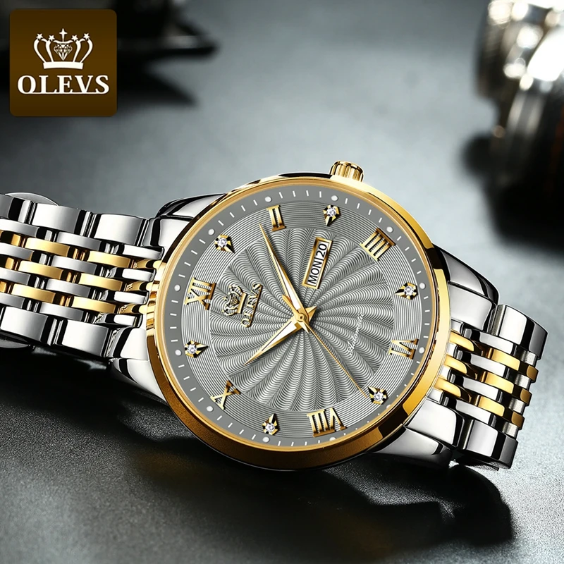 OLEVS Luxury Watch for Couple Brand Women Men's Mechanical Watches Fashion Lover Automatic Watch Trending reloj hombre mujer