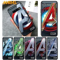marvel logo for samsung galaxy s21 ultra plus note 20 10 9 8 s10 s9 s8 s7 s6 edge plus soft black phone case
