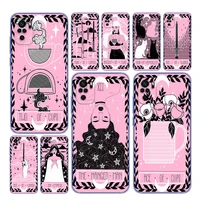 for xiaomi redmi note 4x 5a 5 6 7 8t 8 9t 9s 9 10 10s 11 pro max soft tpu cute tarot pink transparent phone case