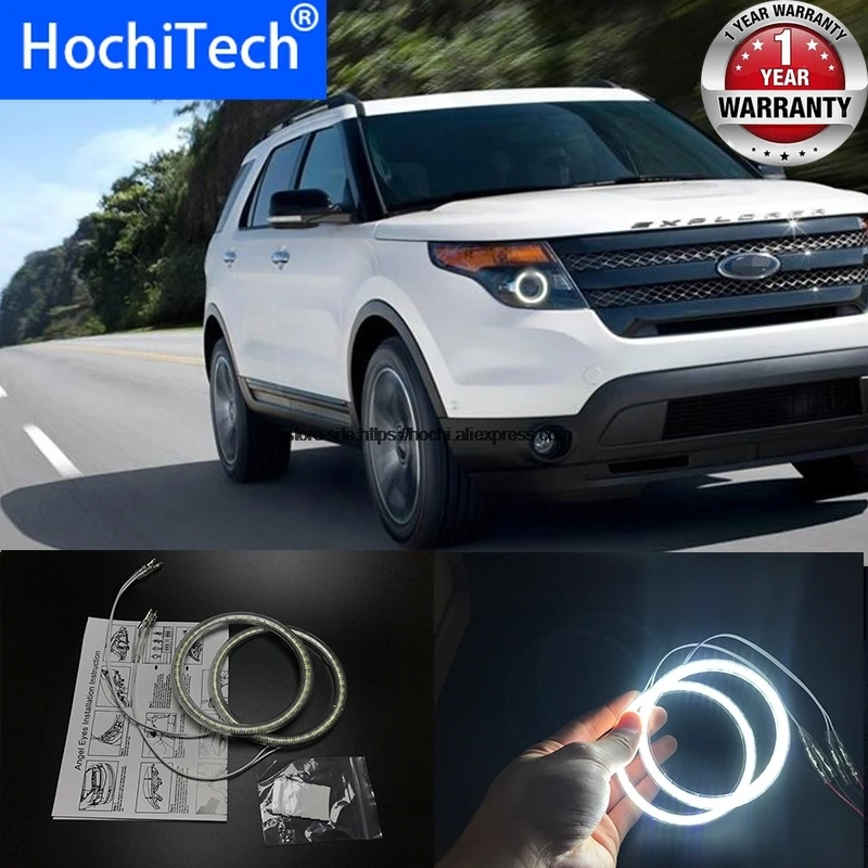

HochiTech for Ford Explorer 2011-up Ultra bright SMD white LED angel eyes 2600LM 12V halo ring kit daytime running light DRL